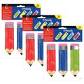 Creative Teaching Press Upcycle Style Pencils 6in Designer Cut-Outs, 108 Pieces, PK3 6592